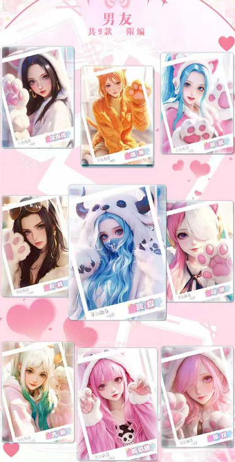 Ji yi Creative One Piece Collectible Cards