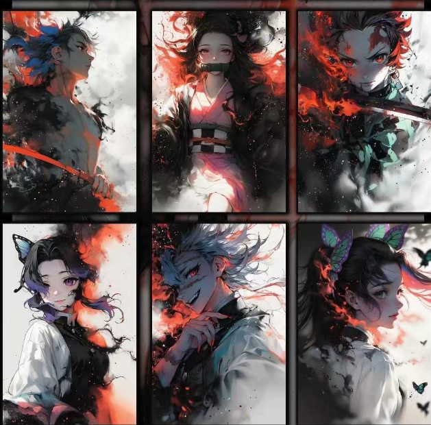 Di Card · Demon Slayer Acrylic Colored Paper Trading Card