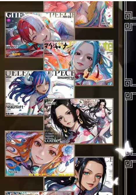jin die One Piece shikishi: a box of 6 trading cards