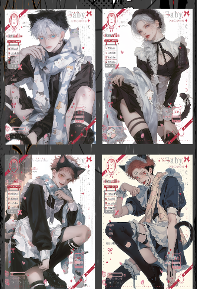 Yi xiu Jujutsu Kaisen acrylic color paper Trading Cards