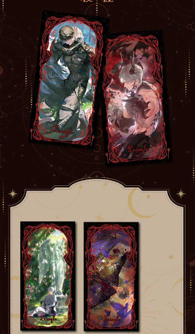 Qing hua Love and Deep Space Tarot Collectible Trading Cards