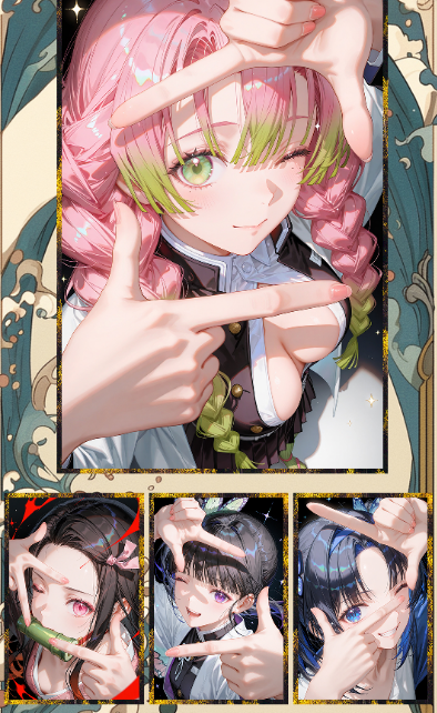 fu ka Demon Slayer Acrylic colored paper