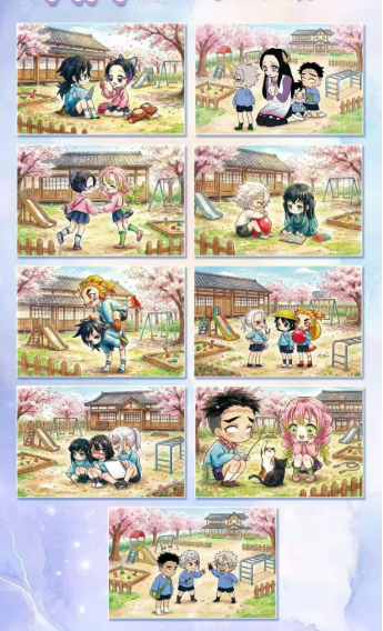 LIVE- Cute Style  Demon Slayer Acrylic colored paper