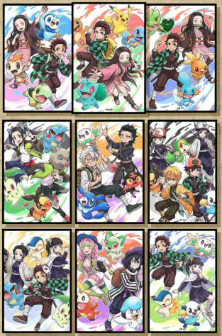 Pugu :Pokémon * Demon Slayer collection card