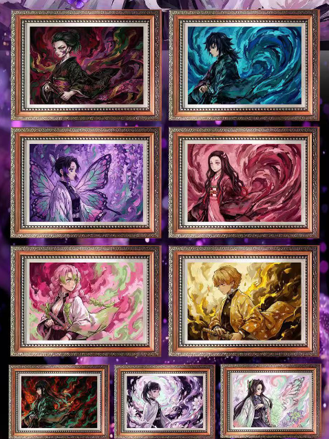 LIVE-JUN YUN Demon Slayer Metal Collection Trading Cards