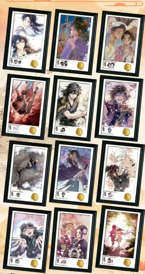 Live bai lian : Demon Slayer Kanroji & Iguro Art Print Cards