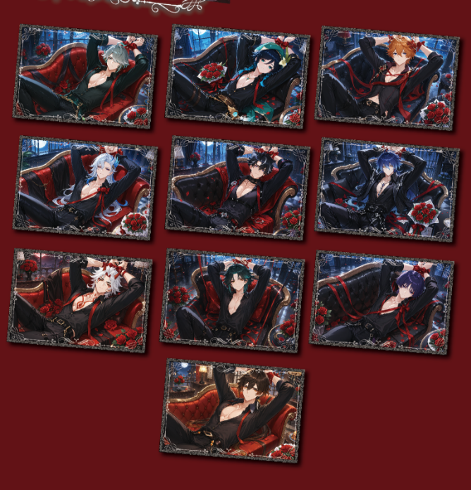 LIVE-ka lan-2  Genshin Impact colored paper transaction card