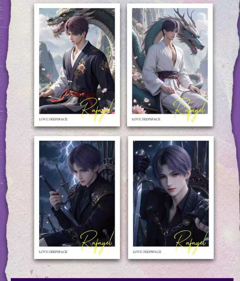 Qi pan"Love and Deep Space" Tear Cards, 3 cards per pack.