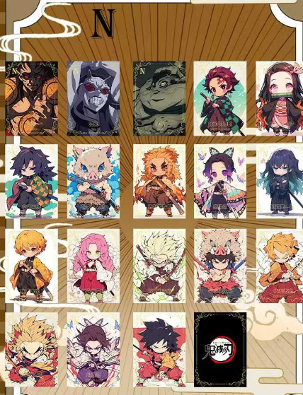 LIVE-JIAN XIN Demon Slayer Metal Collection Trading Cards