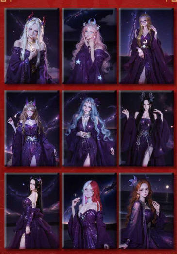 Qi dian O P Acrylic + Metal Trading Cards