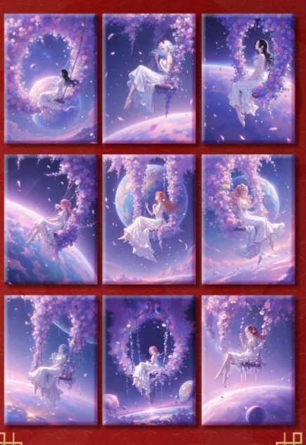 Qi dian O P Acrylic + Metal Trading Cards