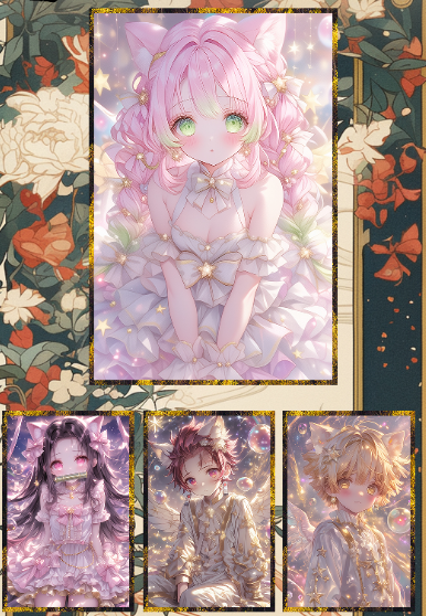 fu ka Demon Slayer Acrylic colored paper