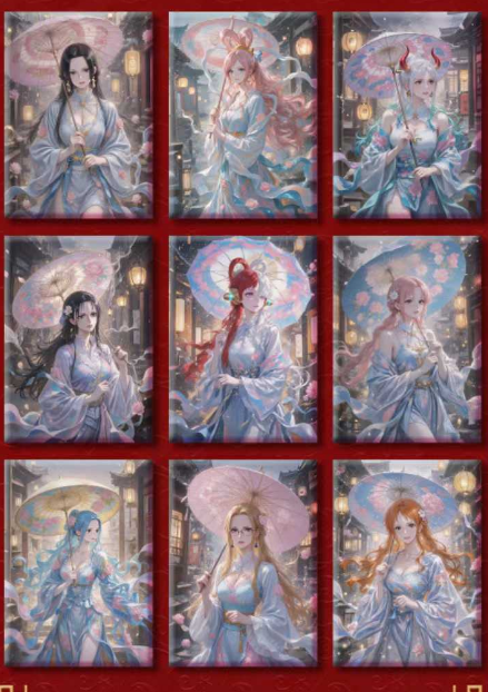 Qi dian O P Acrylic + Metal Trading Cards