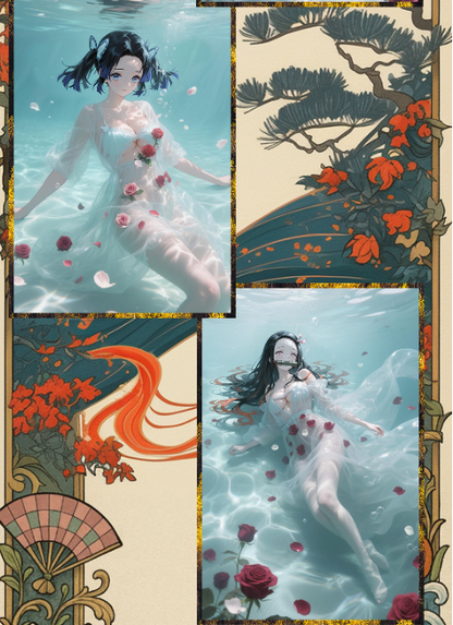 fu ka Demon Slayer Acrylic colored paper